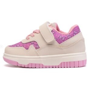 Tenis "Nebulosa de Lazos" – Rosa y Beige